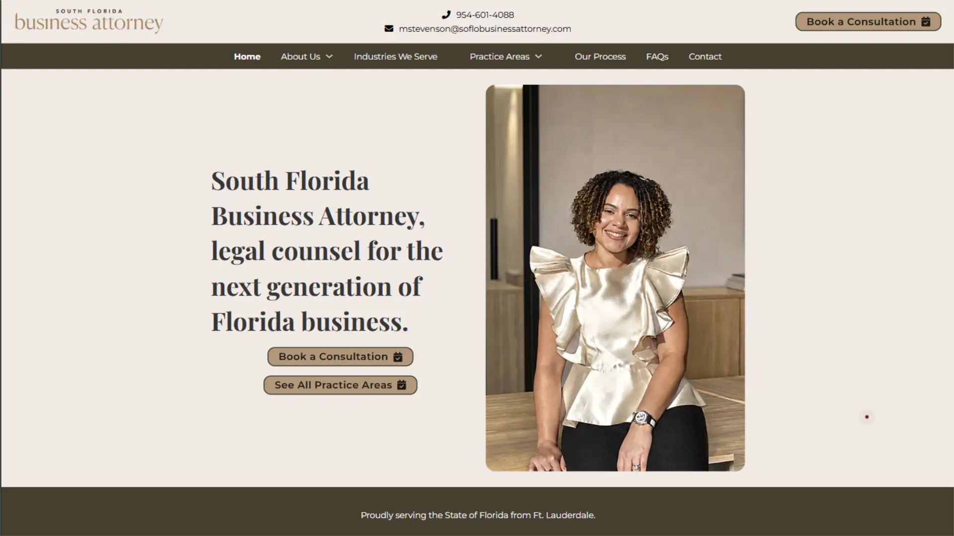 soflobusinessattorney.com - Homepage screenshot